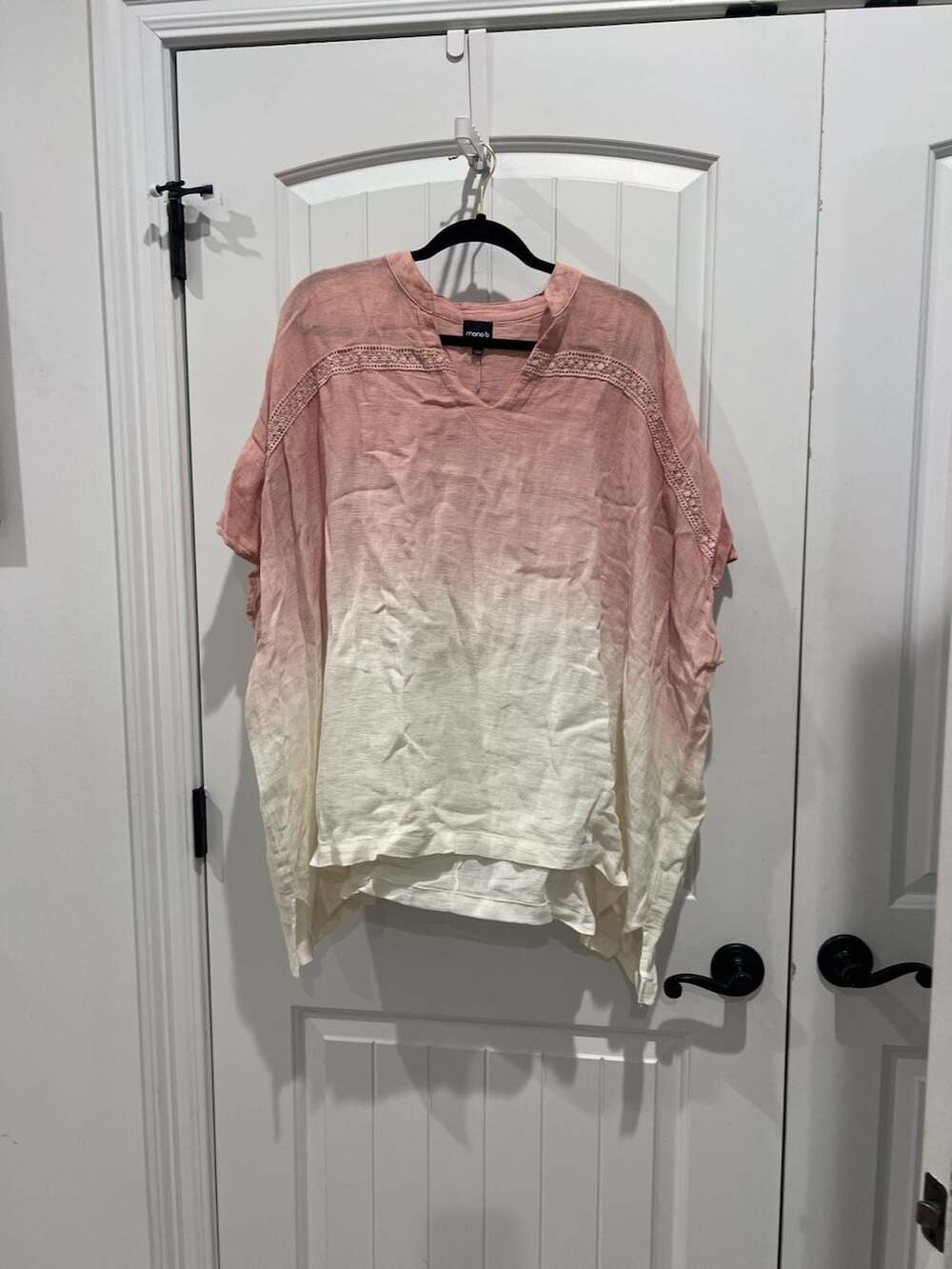 Mono B Ombre V-Neck Dolman Sleeve Poncho Cover-Up